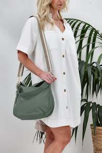 Louenhide: Louenhide Nadia Shoulder Bag Sage Green