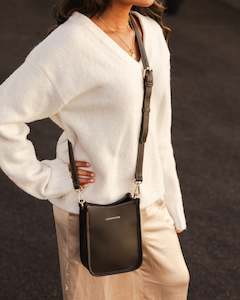 Louenhide: Louenhide Parker Phone Crossbody Bag Chocolate