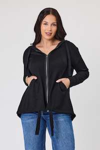 Alpine By Shine On: Alpine by Shine On Brooks Zip Front Hoodie Black