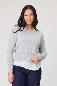 Alpine by Shine On Toronto Layering Crew Grey Marl