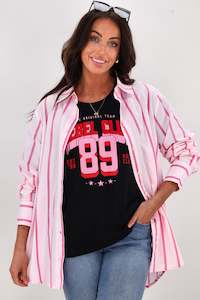 Rebel Club Varsity Tee Black