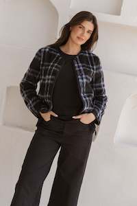 Betty Basics Sale: Betty Basics Charlie Check Jacket Blue Check