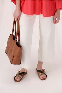 Best Sellers: Los Cabos Brik Sandal Black Brandy Cheetah