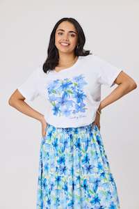 Best Sellers: Sunday Boho Bella Printed Tee White