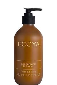 Ecoya Hand and Body Lotion Sandalwood and Amber