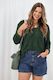 Shine On Label Lilith V Neck Knit Emerald Green