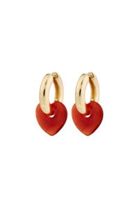 Pilgrim: Pilgrim Kendall Recycled Earrings Gold Red