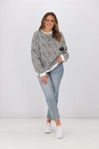 Little White Lie: Little White Lie Mia Leopard Crew Natural