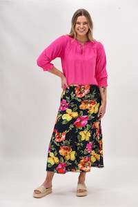 Sunday Boho St Tropez Floral Skirt Navy