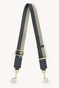 Saben Feature Strap Webbing Black + Eucalyptus Stripe