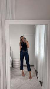 Shine On Label Devon Cropped Bootcut Jean