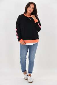 Hoodies Crews: Rebel Club Stacey Star Crew Black