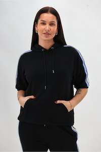 Shine On Label Sutton Track Hoodie Black