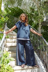 Elm Ric Rac Top Navy