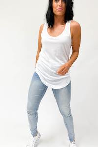 25 Sale: AS Colour Dash Racerback Singlet White