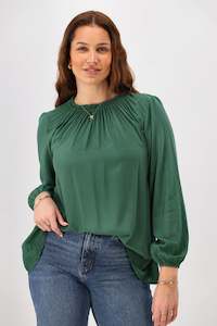 Sale Tops: Sunday Boho Oakley Top Juniper Green