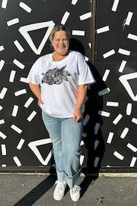 Rebel Club Rose Tee White