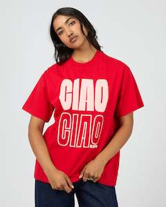 Sale Tees: All About Eve Ciao Ciao Relaxed Tee Red