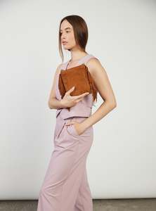 Saben Coco Mini Bag Suede + Fringe Tan