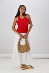 Cheryls Favourites: Ayva Eddie Embroidery Anglaise Maxi Skirt White
