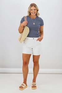 Shine On Label Bridie Denim Shorts Natural