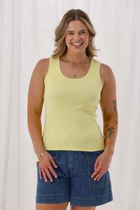 Vickis Favourites: Shine On Essentials Rib Tank Yellow