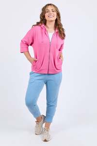 Elm Beachy Zip Hoodie Aurora Pink