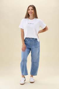 Wakee Barrel Jean Light Blue