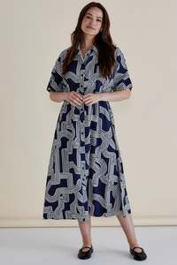 Betty Basics Sale: Betty Basics Skye Dress Navy Geo