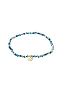 Pilgrim: Pilgrim Indie Bracelet Gold Plated Blue