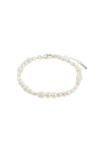 Pilgrim: Pilgrim Elliana White Bracelet Silver Plated