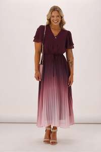 Celebration Tessa Dress Ombre Burgundy Pink Pre Order Due Late Feb