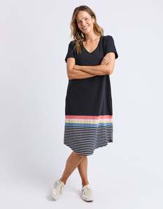 Elm Terra Tee Dress Washed Black