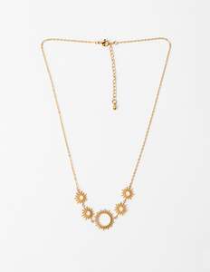 Necklaces: Stella + Gemma Necklace Gold Multi Sunbursts