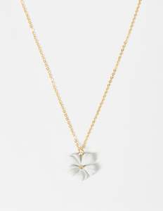 Stella + Gemma Mini Flower Necklace White