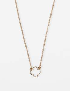 Necklaces: Stella + Gemma Necklace Cut Out Flower Gold