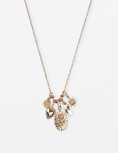 Necklaces: Stella + Gemma Necklace Multi Charms Gold