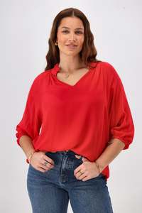 Sunday Boho Gianna Top Scarlet Red