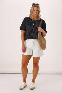 Sale Tops: Gloss The Label Celeste Top Black Check