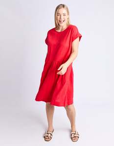 Sale Dresses: Elm Sunset Hour Solid Dress Poppy