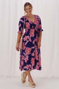 Sale Pants: Gloss The Label Netty Dress Blue Print