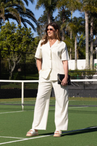 Sale Pants: Ayva Noah Pant Natural Black Stripe