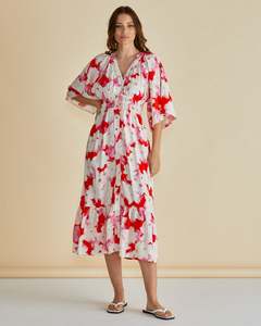 Betty Basics Sale: Betty Basics Moxie Dress Red Floral Print