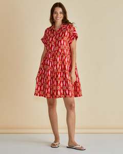 Betty Basics Copacabana Shirt Dress Sardinia Geo Print