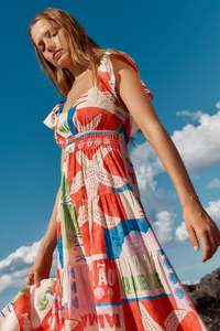 Betty Basics Sadie Dress Seashell Print