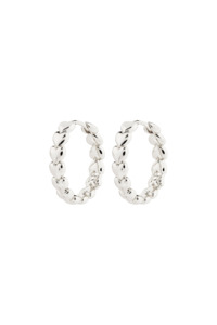 Pilgrim: Pilgrim Maeve Recycled Hoop Earrings Silver