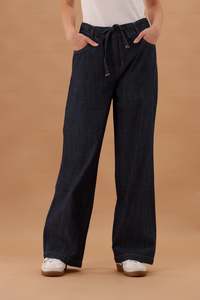 Shine On Label Denim Collection: Shine On Label Amiliana Tie Waist Jean Indigo