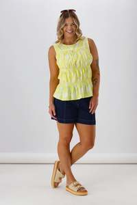 Sale Tops: Shine On Label Sunflower Top Yellow White Floral