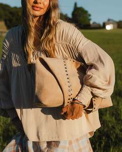 Louenhide: Louenhide Hailey Suedette Shoulder Bag Blonde