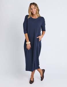 Elm Diana Dress 3/4 Sleeve Navy